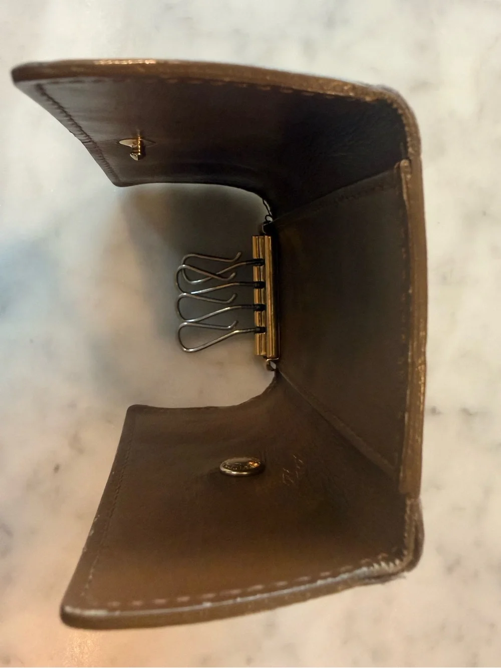 Louis Vuitton Brown/Copper Vernis Embossed Key Holder